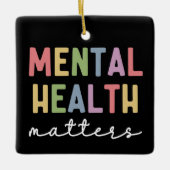 精神衛生に関する問題 |メンタルヘルス認識度 セラミックオーナメント (正面)