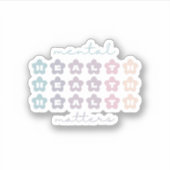 精神衛生に関する問題 |レトロの花フランスの灰色 シール (正面)