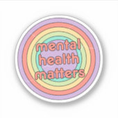 精神衛生に関する問題 |レトロサークルピーチキャンディ シール (正面)