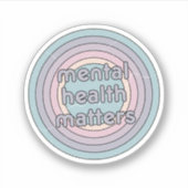 精神衛生に関する問題 |レトロフランスの灰色 シール (正面)