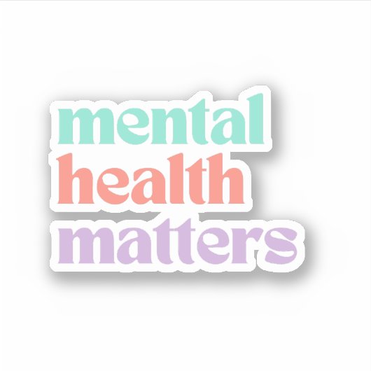 精神衛生に関する問題 |レトロ引用文ピーチキャンディ シール (正面)