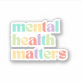 精神衛生に関する問題 |レトロ引用文ミックスピーチ シール (正面)