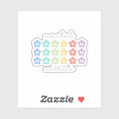 精神衛生に関する問題 |レトロ花ピーチキャンディ シール (シート)