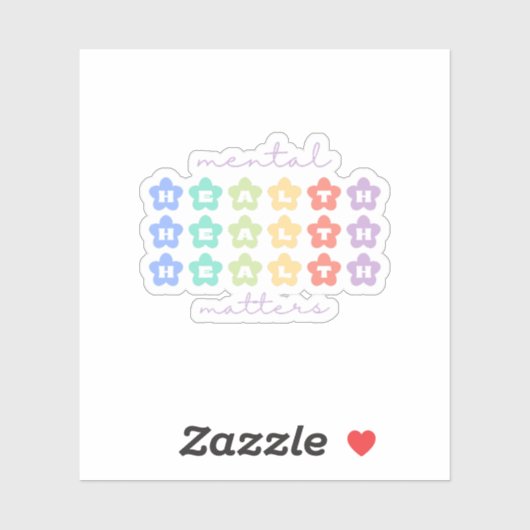 精神衛生に関する問題 |レトロ花ピーチキャンディ シール (シート)