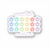 精神衛生に関する問題 |レトロ花ピーチキャンディ シール (正面)