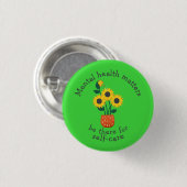 精神衛生に関する問題：自己のために存在す気にる 缶バッジ (正面&裏面)