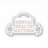 精神衛生に関する問題 | Groovy Rainbow フランスの Gray シール (正面)