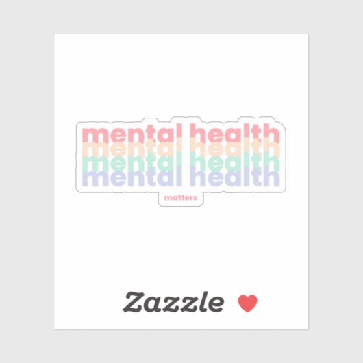 精神衛生に関する問題 | Poppins Pastel Rainbow シール (シート)