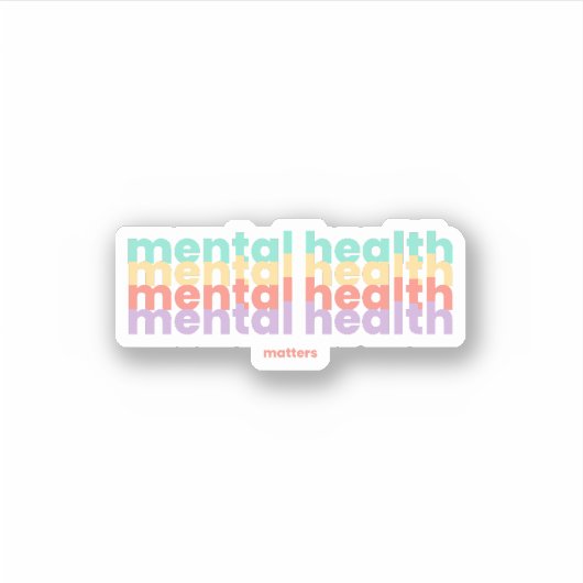 精神衛生に関する問題 | Poppins Peach Candy シール (正面)