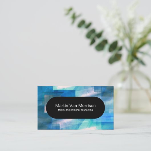 精神衛生のカウンセラーのモダンなデザイン 名刺 (スタンド正面)