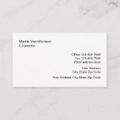 精神衛生のカウンセラーのモダンなデザイン 名刺 (裏面)