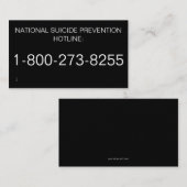 精神衛生のホットラインカード 名刺 (正面/裏面)