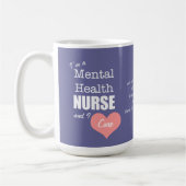 精神衛生の看護私の心配+ピンクのハート コーヒーマグカップ (左)