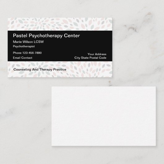 精神衛生の精神療法 名刺 (正面/裏面)