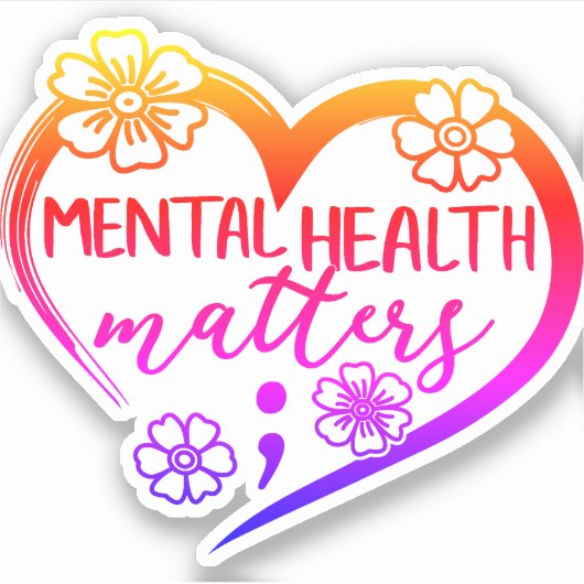 精神衛生は重要である シール (正面)