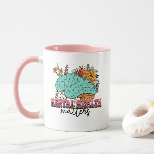 精神衛生は重要である マグカップ (ドーナツ)