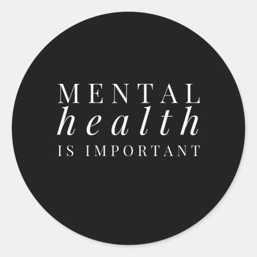 精神衛生は重要な認識度 ラウンドシール (正面)