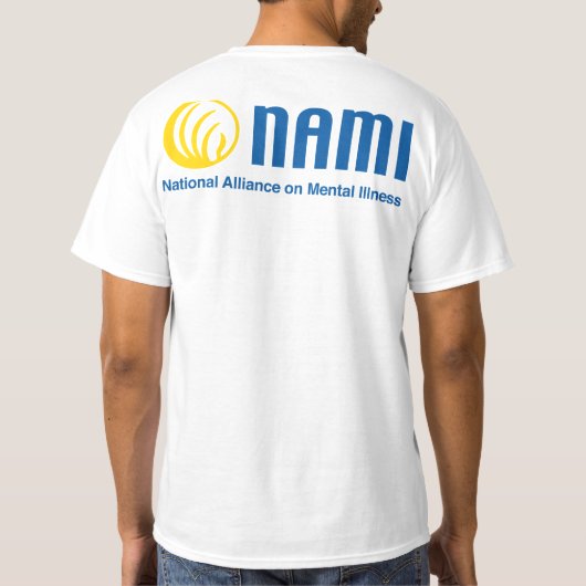 精神衛生はTワイシャツ人重要です Tシャツ (裏面)