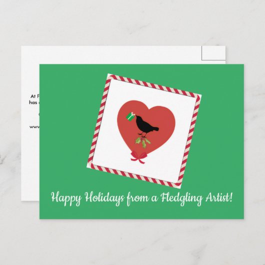 精神衛生を促進するためのク前向きリスマスカード シーズンポストカード (正面/裏面)