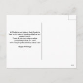 精神衛生を促進するためのク前向きリスマスカード シーズンポストカード (裏面)