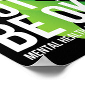 精神衛生を意識するリボン - 悩みを抱えてもいい  ポスター (角)