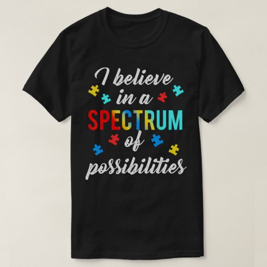精神衛生スペクトル引用文を持つ自閉症 Tシャツ (デザイン正面)