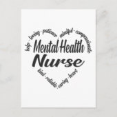 精神衛生ナースハートワードクラウド シーズンポストカード (正面)