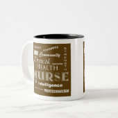 精神衛生ナースブラウン ツートーンマグカップ (正面左)