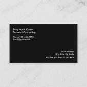 精神衛生プロフェッショナル名刺 名刺 (裏面)