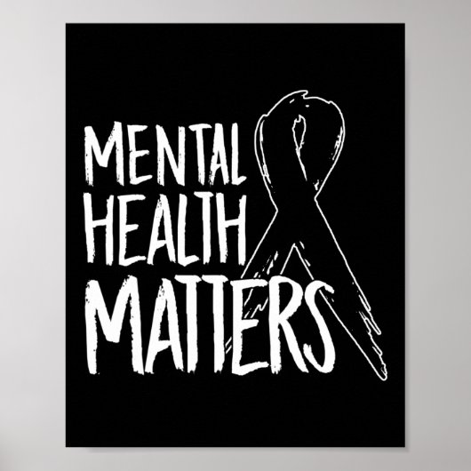 精神衛生問題デザイン自殺のための淡水 ポスター (正面)