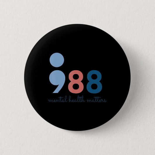 精神衛生問題自殺防止待ち 缶バッジ (正面)