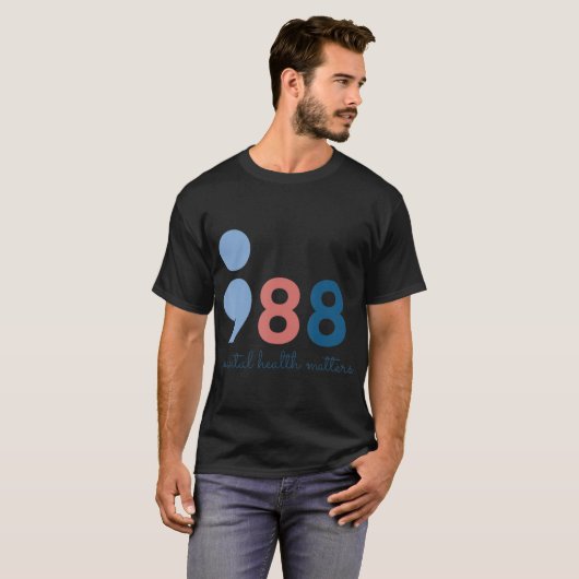 精神衛生問題自殺防止待ち Tシャツ (正面フル)