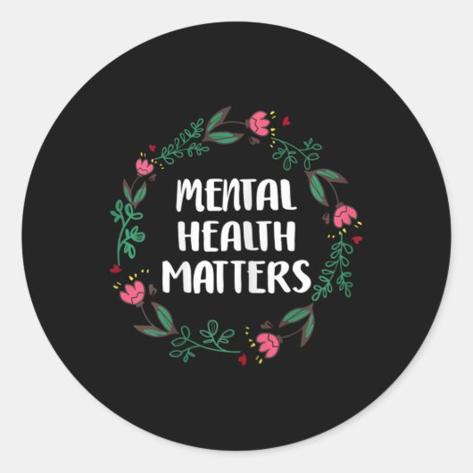 精神衛生問題認識度自殺予防 ラウンドシール (正面)