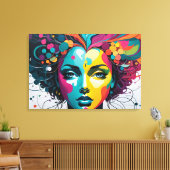 精神衛生抽象芸術術 キャンバスプリント (インサイチュ (リビング))