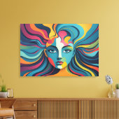 精神衛生抽象芸術術 キャンバスプリント (インサイチュ (リビング))