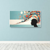 精神衛生抽象芸術術 キャンバスプリント (インサイチュ (ウッドフロア))