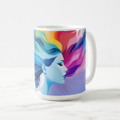 精神衛生抽象芸術術 コーヒーマグカップ (正面右)