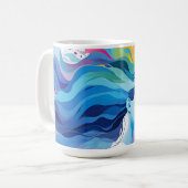 精神衛生抽象芸術術 コーヒーマグカップ (正面左)