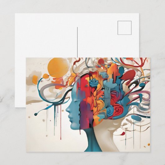 精神衛生抽象芸術術 ポストカード (正面/裏面)