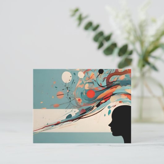 精神衛生抽象芸術術 ポストカード (スタンド正面)
