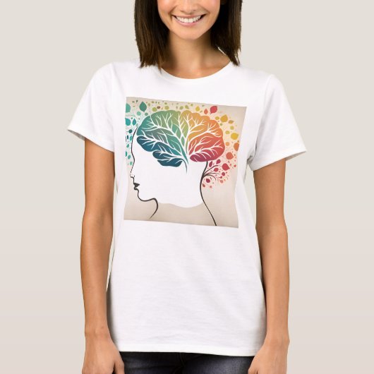 精神衛生抽象芸術術 Tシャツ (正面)
