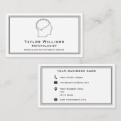 精神衛生臨床心理士白黒 名刺 (正面/裏面)