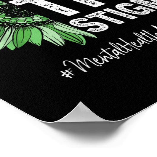 精神衛生認識度がスティグマと戦う ポスター (角)