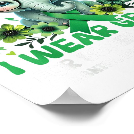 精神衛生認識度グリーンリボンFor The Warri ポスター (角)