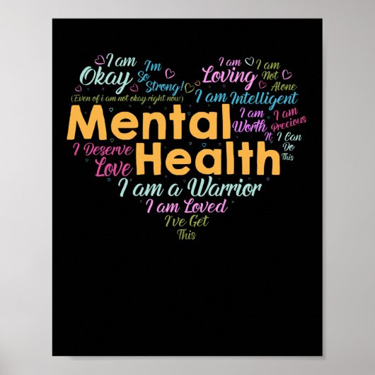 精神衛生認識度ハート低下 ポスター (正面)