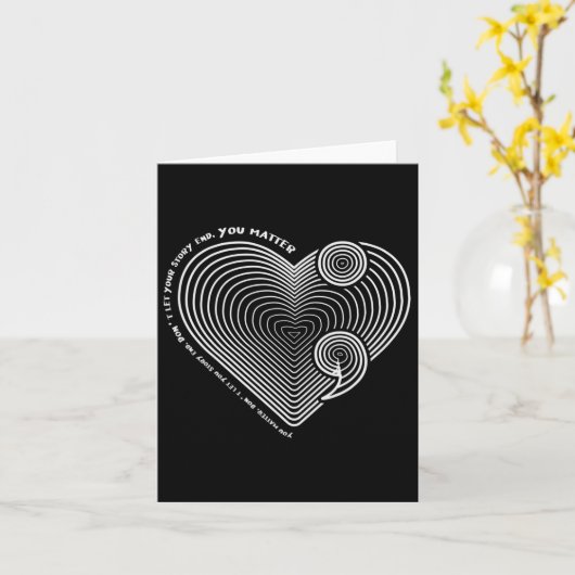 精神衛生認識度ハート半結腸アンチスーチー カード (黄色い花)