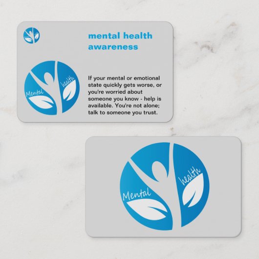 精神衛生認識度名刺 名刺 (正面/裏面)