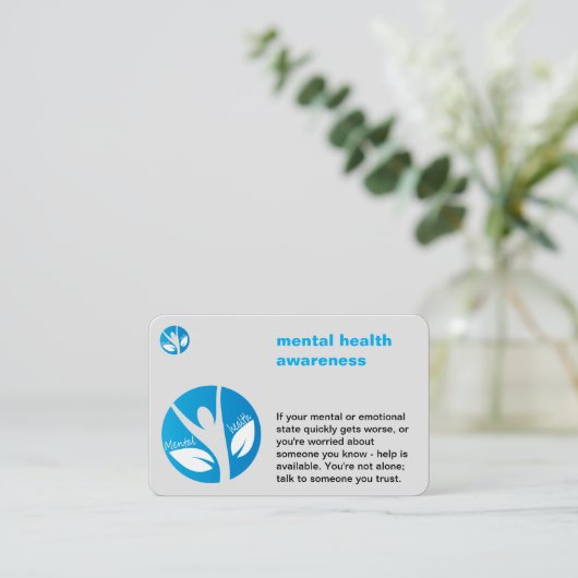 精神衛生認識度名刺 名刺 (スタンド正面)