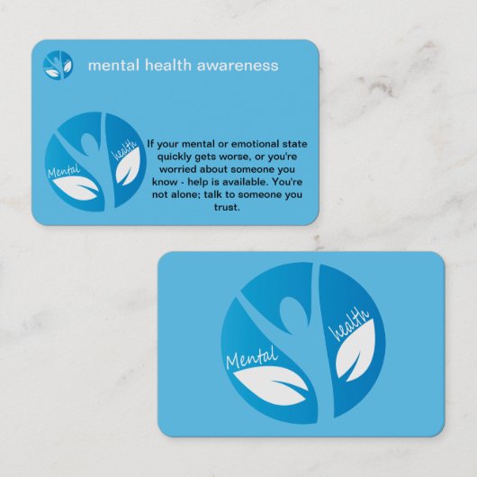 精神衛生認識度名刺 名刺 (正面/裏面)