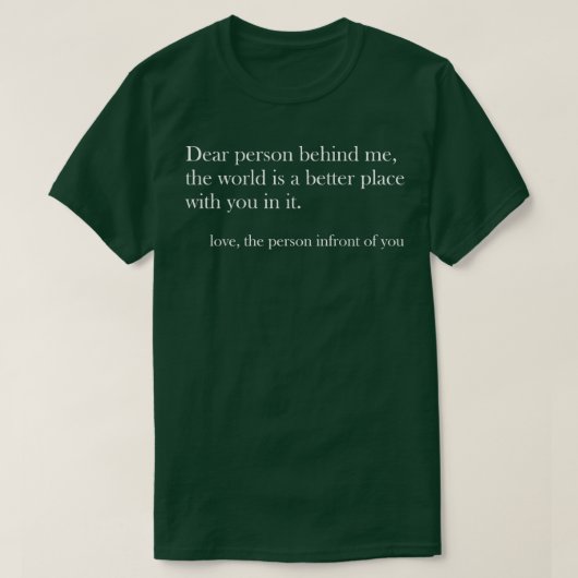 精神衛生認識度親愛シャツの陰の人 Tシャツ (デザイン正面)